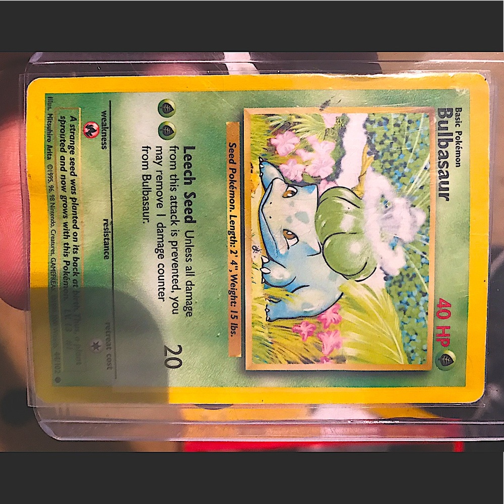 Rare Pokémon card bulbasuar starter